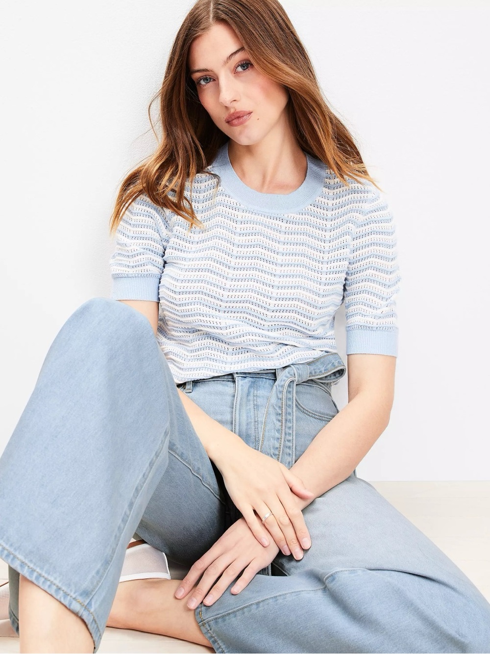 LOFT Zig Zag Sweater Tee